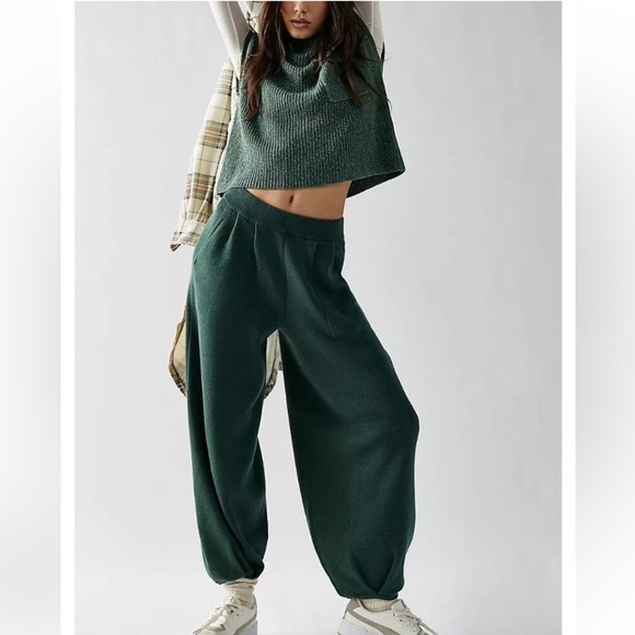 Free People Freya Sweater Set in Emerald Spell Combo Size SM $128 Retail NWT - Picture 7 of 13